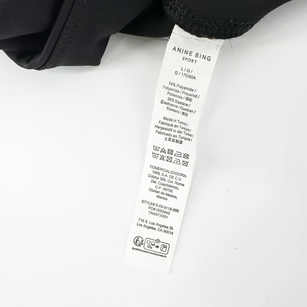 Anine Bing Blake Leggings Black Large - Picture 5 of 5